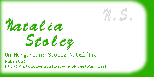 natalia stolcz business card